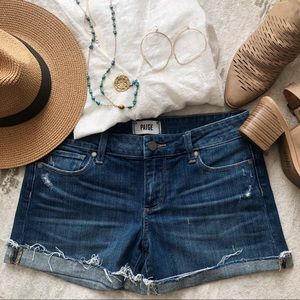 Paige Shorts Cutoff Lightly Distressed Sz 27